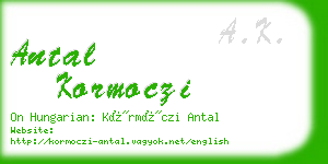 antal kormoczi business card